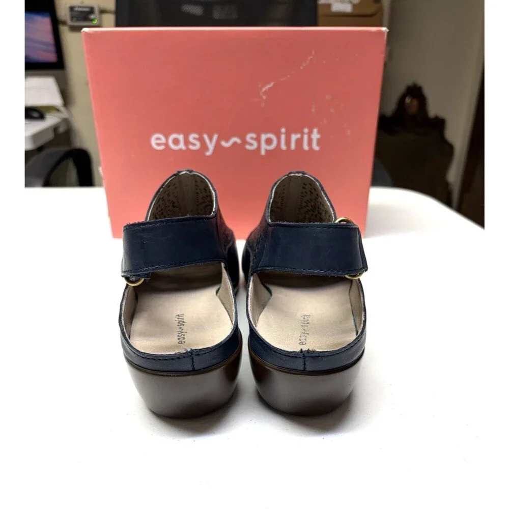 Easy Spirit Women's seDawn Slingback Block Heel Casual Dark Blue Size 8M New